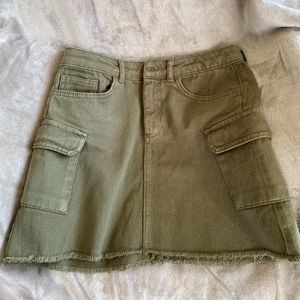 ZARA Kids Green Denim Skirt